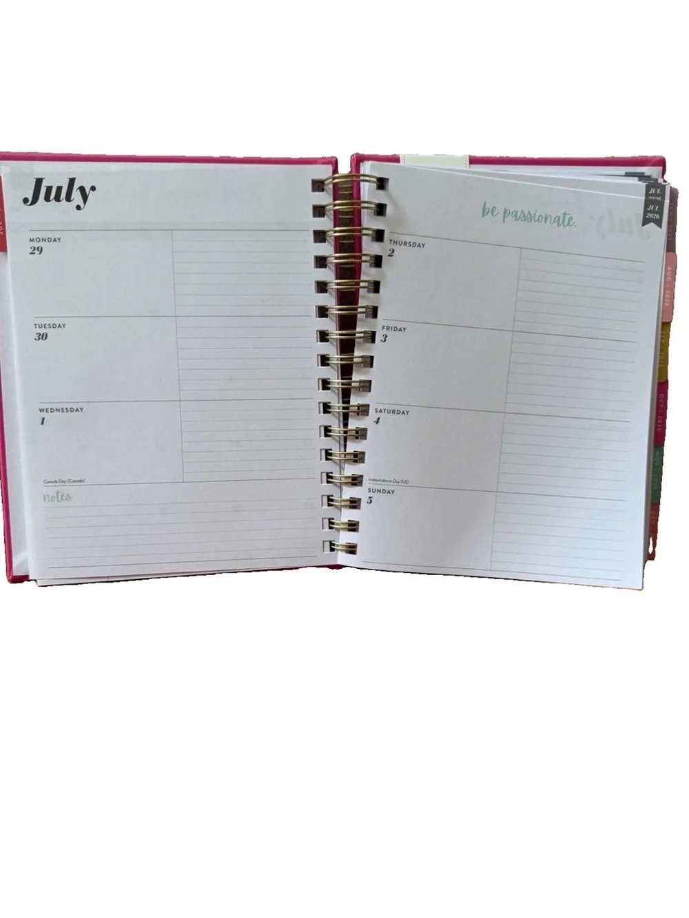 Eccolo Planner 2026- 2027 18-Month Weekly & Monthly Planner Hard Cover 8x7.5”
